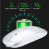 ΕΠΑΝΑΦΟΡΤΙΖΟΜΕΝΟ ΑΣΥΡΜΑΤΟ MOUSE USB & BLUETOOTH  New Bluetooth Wireless Mouse USB Optical Rechargeable Mouse for Computer Laptop PC Macbook Gaming Mouse Gamer 2.4GHz 1600DPI - Image 2