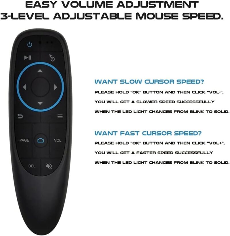 Aσύρματο Φωνητικό ΒΤ 5.0 Τηλεκοντρόλ G10BTS  Air Mouse Bluetooth 5.0 6-Axis Gyroscope 17 Keys Voice Remote Controller  for Android TV Box PC - (Color: G10BTS) - Image 6