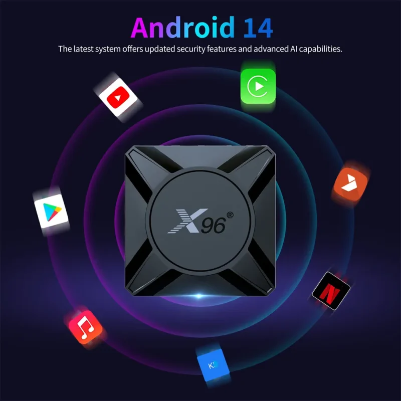 Newest X96 M300 Amlogic S905 X5M Quad Core Android 14 ATVOS 4GB RAM 32GB ROM 2.4G/5GHZ Dual WIFI BT 1000M LAN Support BT voice Remote - Image 7