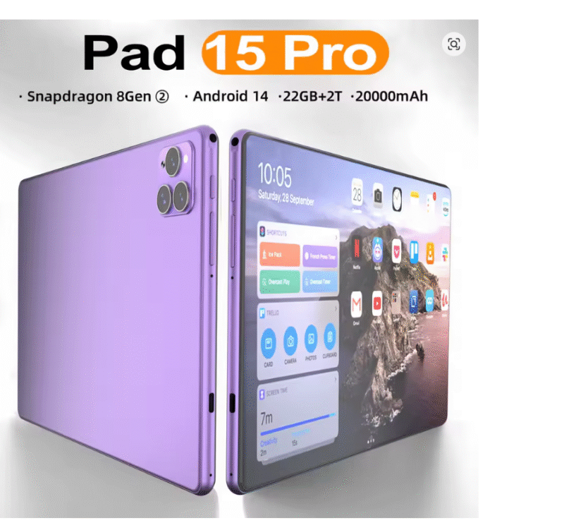 Tablet 10.1" New 2025 Original Global Edition Android 14Pad 15 Pro 22Gb+2Tb Snapdragon 8 Gen3 Tablet 5g Dual Slm Card Wifi Hd Full Screen