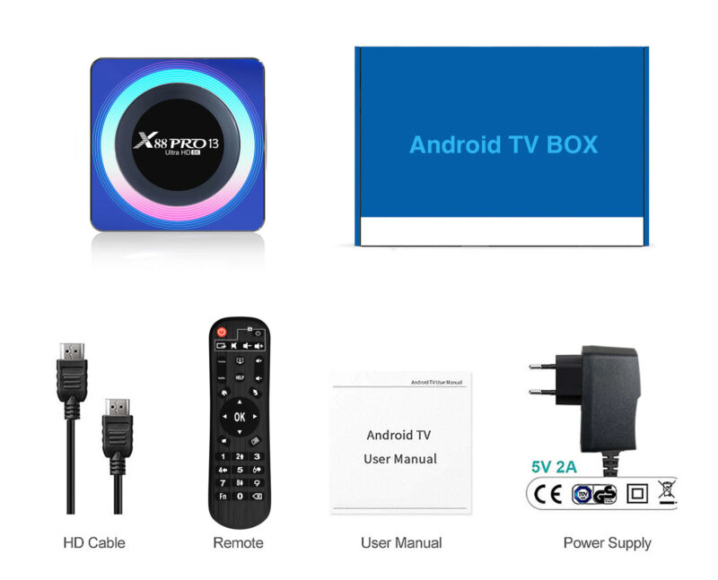 TV Box X88Pro Android 13.0 - 4GB RAM 64GB ROM, Quad Core 64bit, BT5.0, WiFi6, 8K Ultra HD Resolution Tv Box on Rockchip RK3528 SoC - Image 10