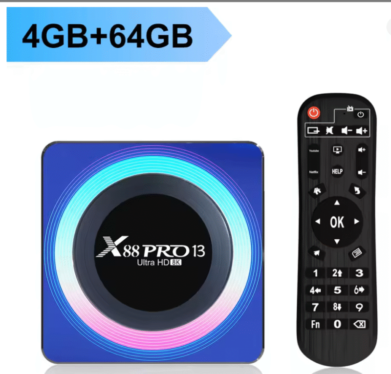 TV Box X88Pro Android 13.0 - 4GB RAM 64GB ROM, Quad Core 64bit, BT5.0, WiFi6, 8K Ultra HD Resolution Tv Box on Rockchip RK3528 SoC - Image 3
