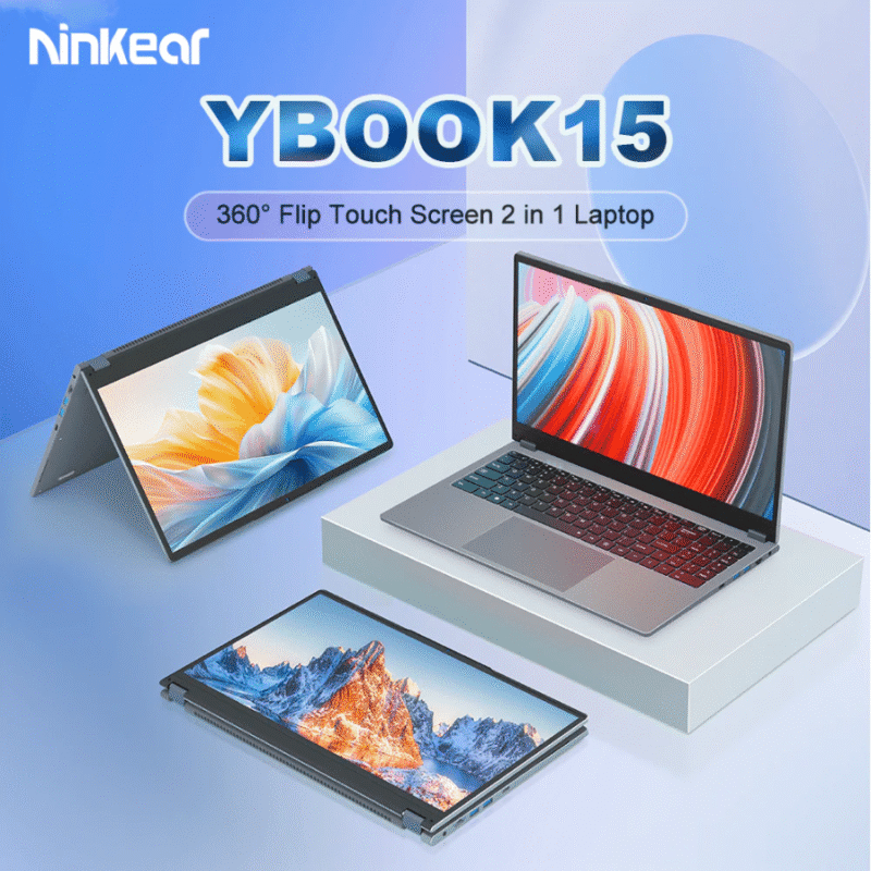 Laptop Ninkear YBOOK 15 2-in-1 Laptop με οθόνη αφής 15,6", AMD Ryzen 3, 16GB RAM, SSD 512GB καινούργιο