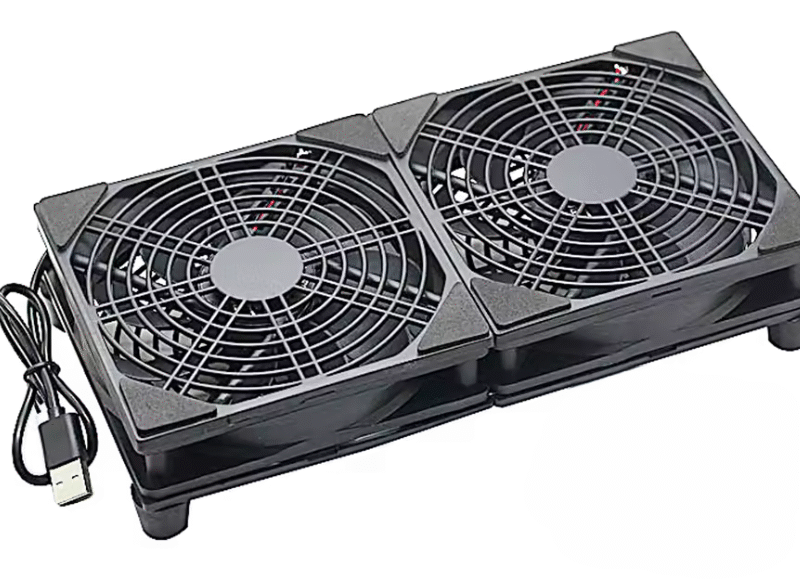 USB Cooling Case Fan for Receiver DVR Xbox TV Box Desktop Router 80mm x 80mm USB Power W/Protective Net 8cm