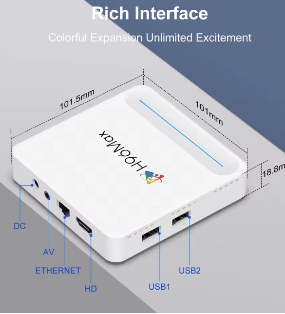 TV BOX NEW H96 MAX TV Box M1 Plus, 8K, 4/32GB, WiFi 6, Bluetooth, Android 14 - Image 5