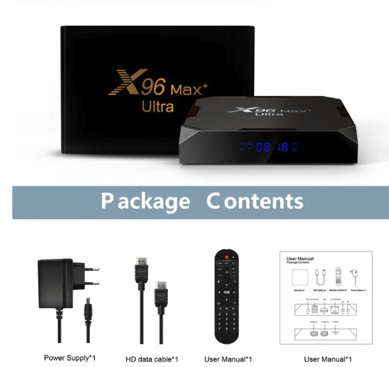 Tv Box X96 Max+ Ultra 4GB+64GB Amlogic S905X4 8K Smart TV BOX Android 11.0 Media Player, Plug Type:EU Plug - Image 5